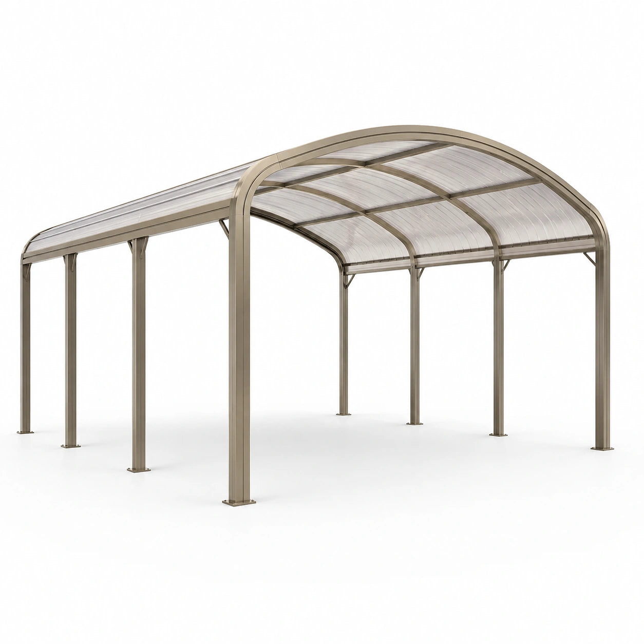 Carport ad Arco in Alluminio e Policarbonato