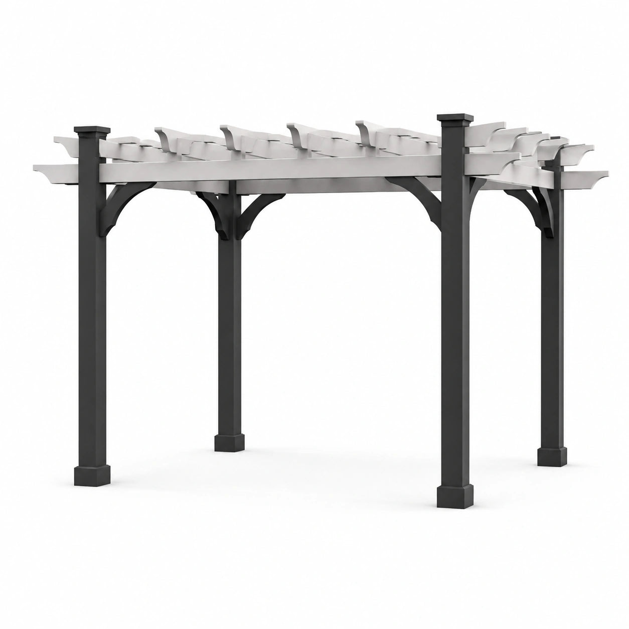 Pergola in Alluminio 300x400 cm Nero e Bianco